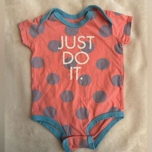 Nike Baby Girl "Just Do It" Polka Dot Onesie 6-9 months